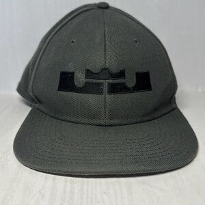 LeBron James Logo Gray Black SnapBack Hat Cap Otto 85% Acrylic 15% Wool